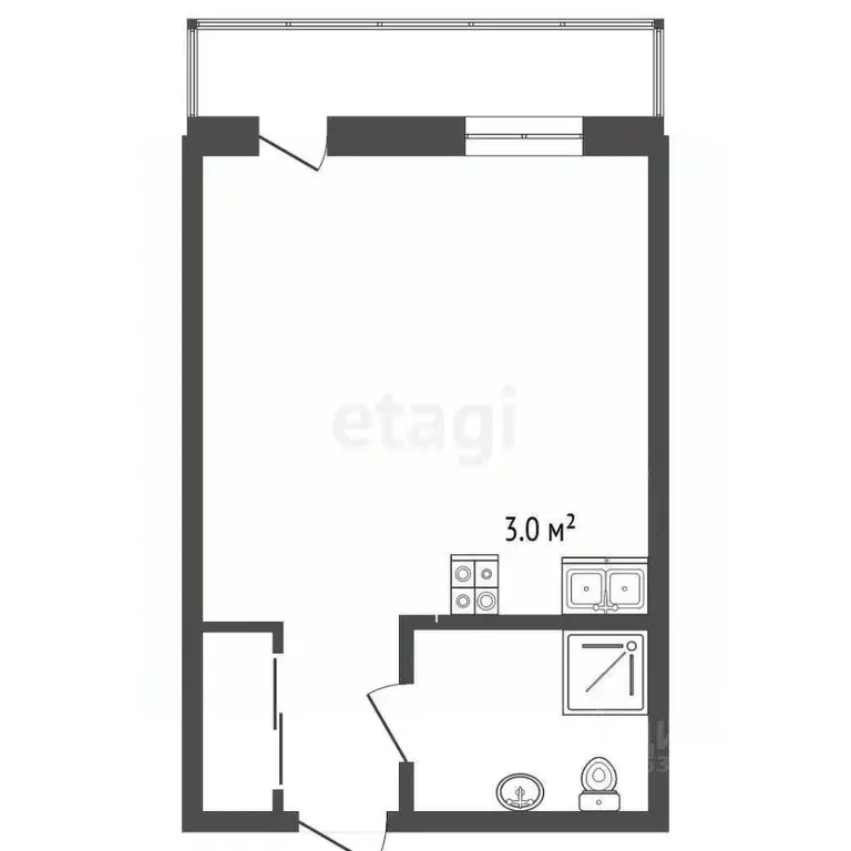 Студия Ростовская область, Ростов-на-Дону Западный мкр, ул. Жмайлова, ... - Фото 2