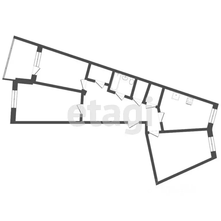 2-к кв. Тюменская область, Тюмень ул. Федюнинского, 7к1 (112.0 м) - Фото 2