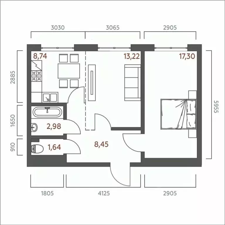 2-к кв. Иркутская область, Иркутск ул. 6-я Советская, 2 (52.33 м) - Фото 0