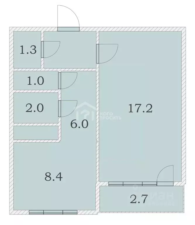 1-к кв. Ленинградская область, Ломоносовский район, Оржицкое с/пос, д. ... - Фото 2
