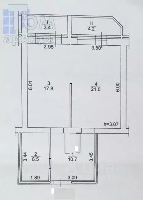 1-к кв. Томская область, Томск Пионерский пер., 7 (56.0 м) - Фото 1