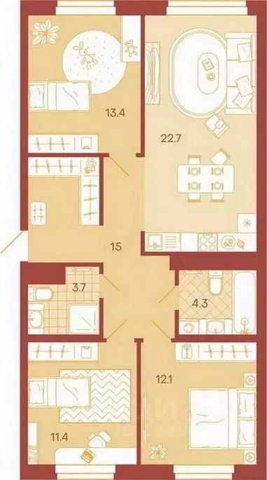 3-к кв. Пензенская область, Пенза ул. Минская, 25 (82.6 м) - Фото 0