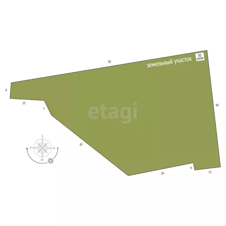 Участок в Новосибирская область, Бердск ул. Ягодная (30.0 сот.) - Фото 2