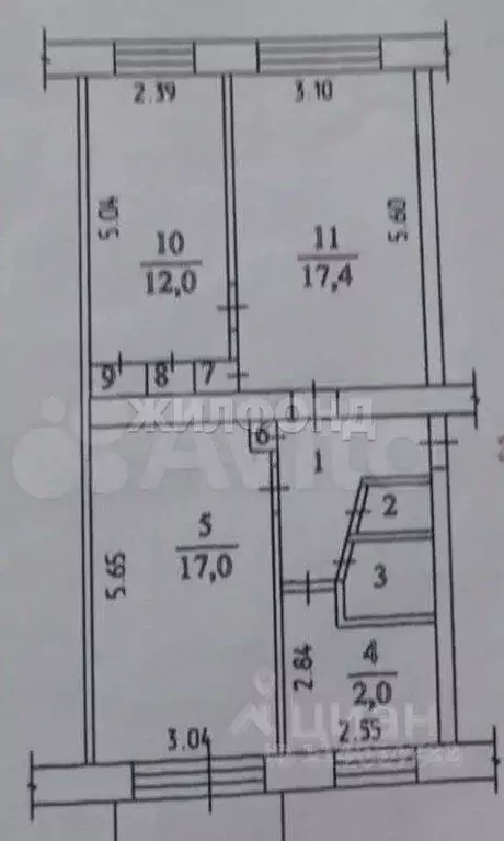 3-к кв. Кемеровская область, Кемерово Инициативная ул., 36 (61.3 м) - Фото 0