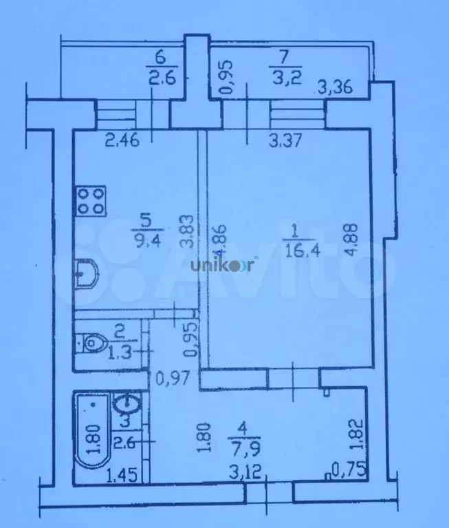 1-к. квартира, 40,5 м, 7/9 эт. - Фото 0