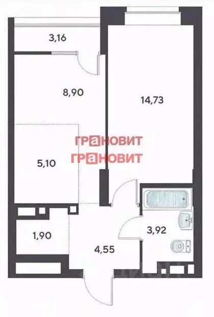 1-к кв. Новосибирская область, Новосибирск ул. Ясный Берег, 12 (40.0 ... - Фото 1