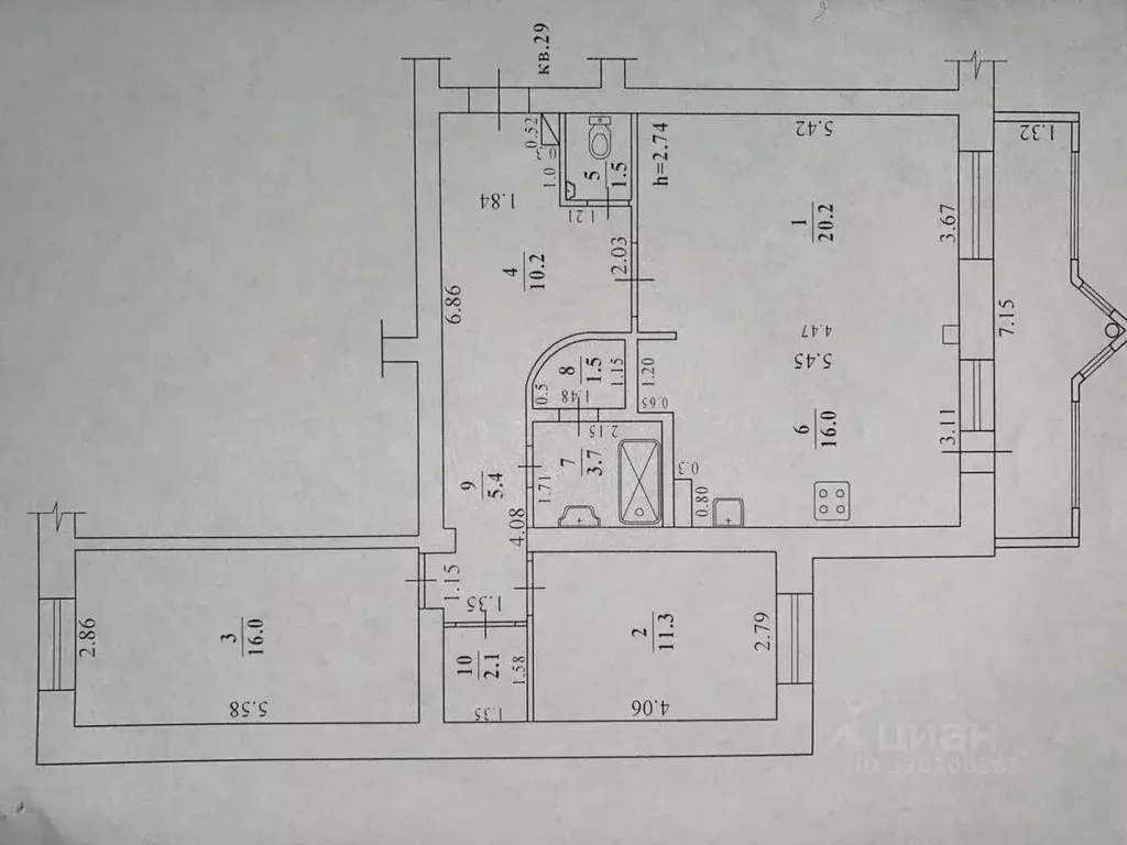 3-к кв. Саха (Якутия), Якутск ул. Богдана Чижика, 2/1 (91.0 м) - Фото 1