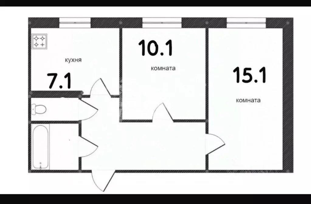 2-к кв. Ханты-Мансийский АО, Сургут ул. Маяковского, 20 (46.1 м) - Фото 2