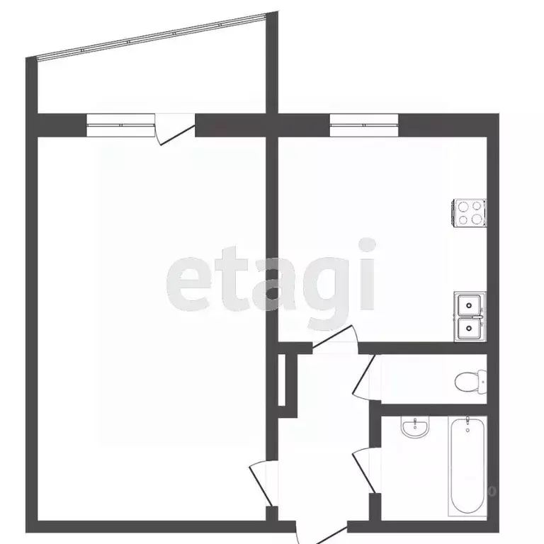 1-к кв. Тюменская область, Тюмень ул. Мельникайте, 135 (33.7 м) - Фото 2