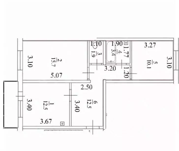 2-к кв. Сахалинская область, Курильск Курильский городской округ, ул. ... - Фото 1
