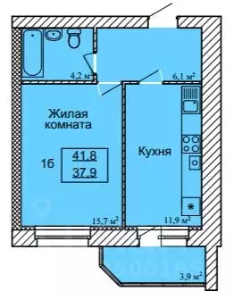 1-к кв. Тамбовская область, Тамбов ул. Имени С.И. Савостьянова, 3 ... - Фото 0