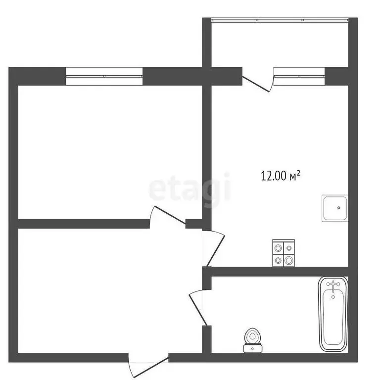 1-комнатная квартира: Тюменский муниципальный округ, рабочий посёлок ... - Фото 1