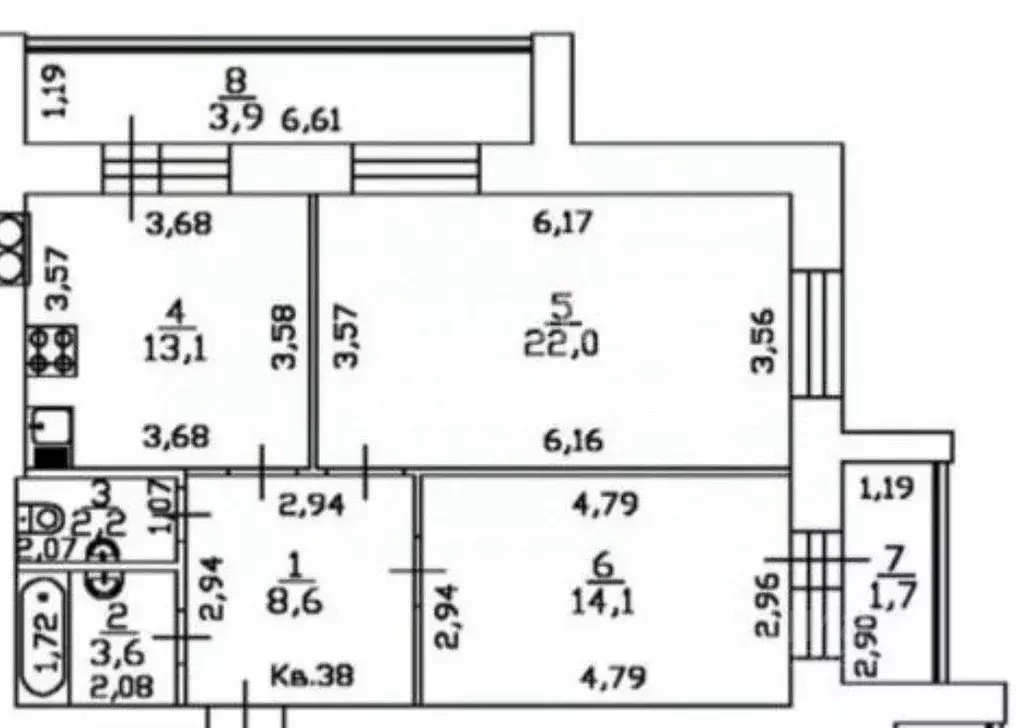 2-к кв. Марий Эл, Йошкар-Ола ул. Вознесенская, 28 (63.2 м) - Фото 2