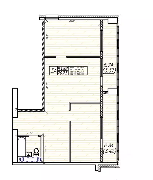 3-к кв. Приморский край, Владивосток Енисейская ул. (70.75 м) - Фото 1