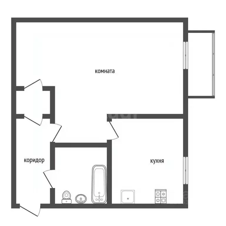 1-к кв. Воронежская область, Воронеж ул. 9 Января, 127 (29.6 м) - Фото 2