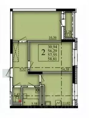 2-к кв. Башкортостан, Уфа Затон-Восточный жилрайон, Паруса жилой ... - Фото 0