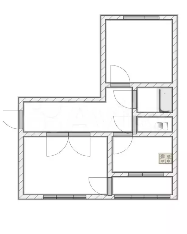 2-к. квартира, 63,5 м, 2/5 эт. - Фото 0