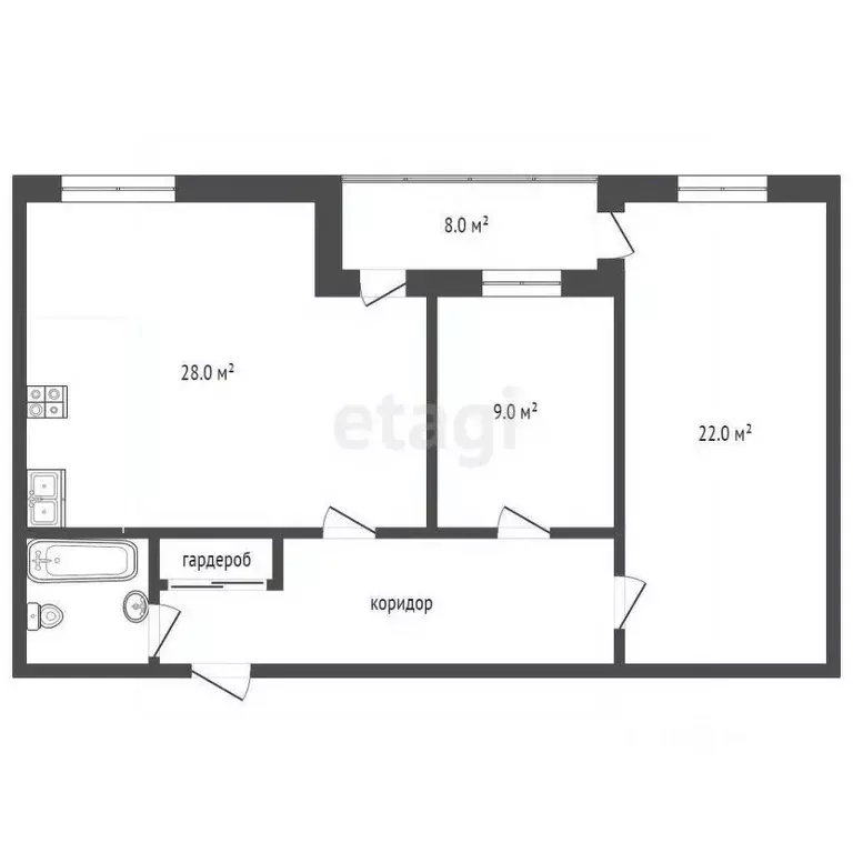 3-к кв. Тюменская область, Тюмень ул. Мельникайте, 144А (80.0 м) - Фото 1