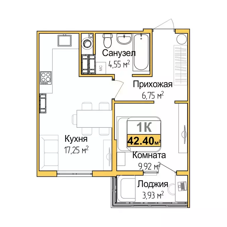 1-комнатная квартира: Симферополь, Центральный район (40.44 м) - Фото 0