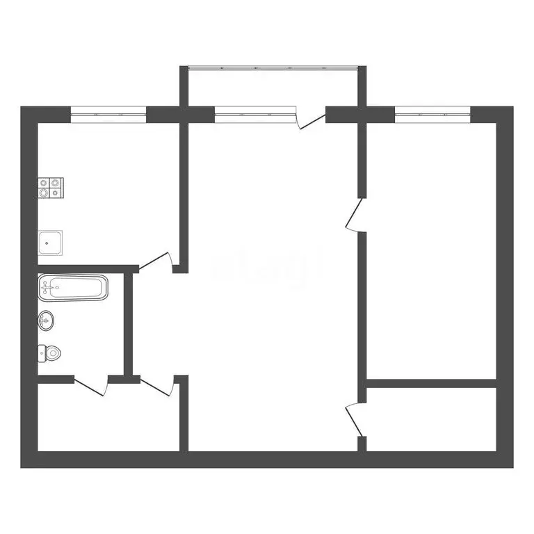2-комнатная квартира: Богородицк, Дачная улица, 2/56 (41.1 м) - Фото 1