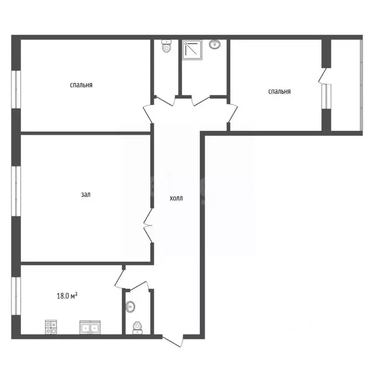 3-к кв. Ростовская область, Ростов-на-Дону просп. 40-летия Победы, ... - Фото 2