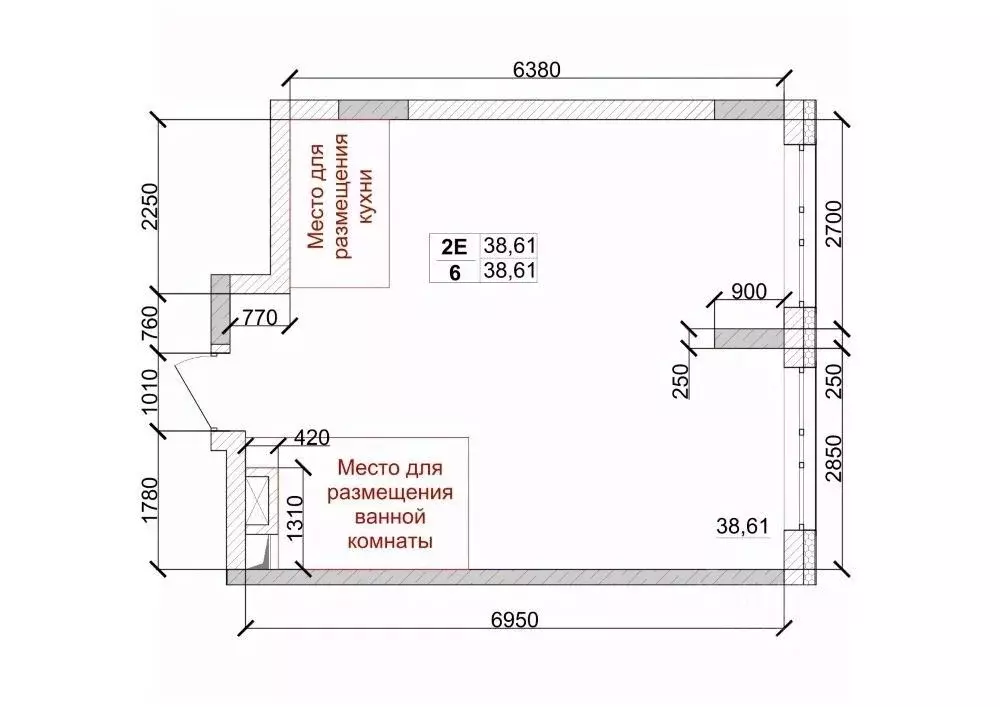 2-к кв. Кемеровская область, Кемерово ул. Дружбы, 10 (38.61 м) - Фото 1