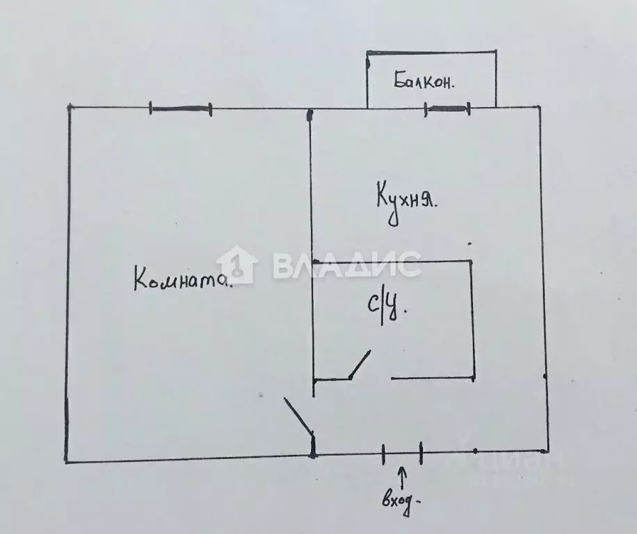 1-к кв. Приморский край, Уссурийск Новоникольский проезд, 12 (30.8 м) - Фото 1