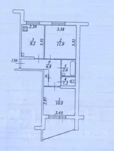 2-к кв. Татарстан, Нижнекамск ул. Сююмбике, 69 (41.7 м) - Фото 1
