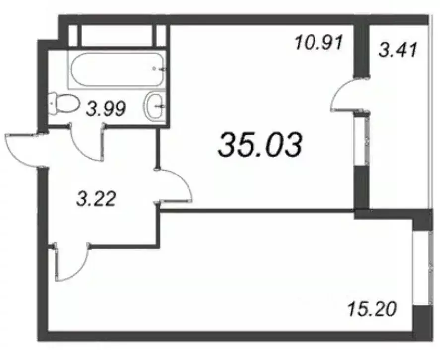 1-к кв. Санкт-Петербург Студенческая ул., 14к1 (35.2 м) - Фото 1