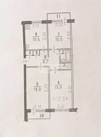 3-к кв. Омская область, Омск ул. Дмитриева, 13/1 (69.7 м) - Фото 2