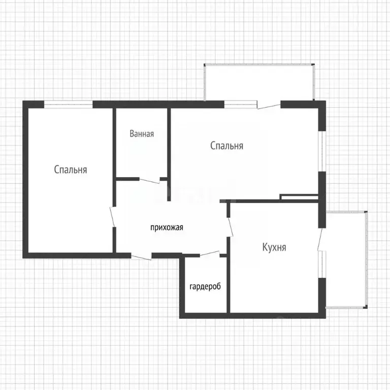 2-к кв. Краснодарский край, Краснодар ул. Западный обход, 65к1 (53.5 ... - Фото 2