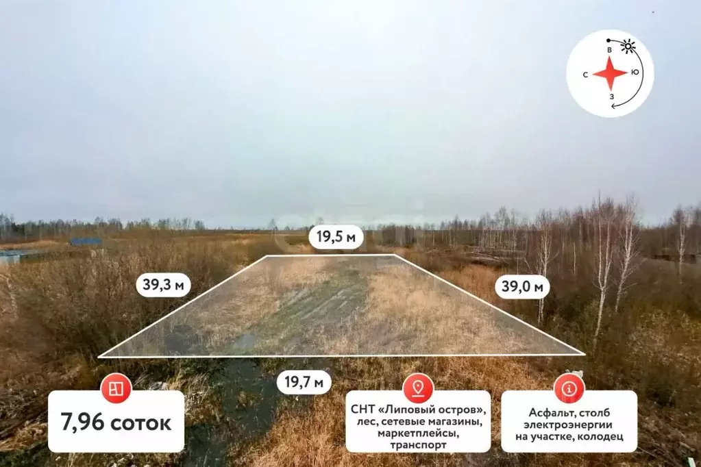 Участок в Тюменская область, Тюмень Липовый Остров СНТ, ул. 16-я ... - Фото 1