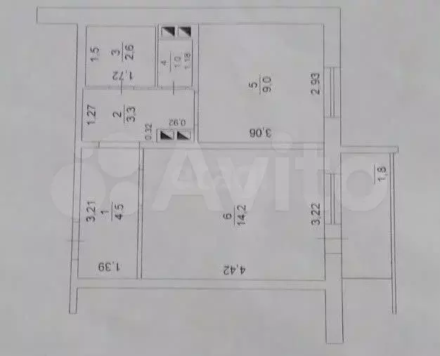 1-к. квартира, 34,6 м, 5/5 эт. - Фото 0