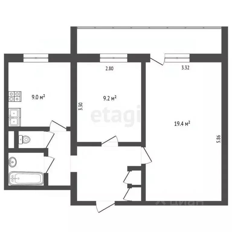 2-к кв. Москва Ферганская ул., 13К3 (49.1 м) - Фото 1