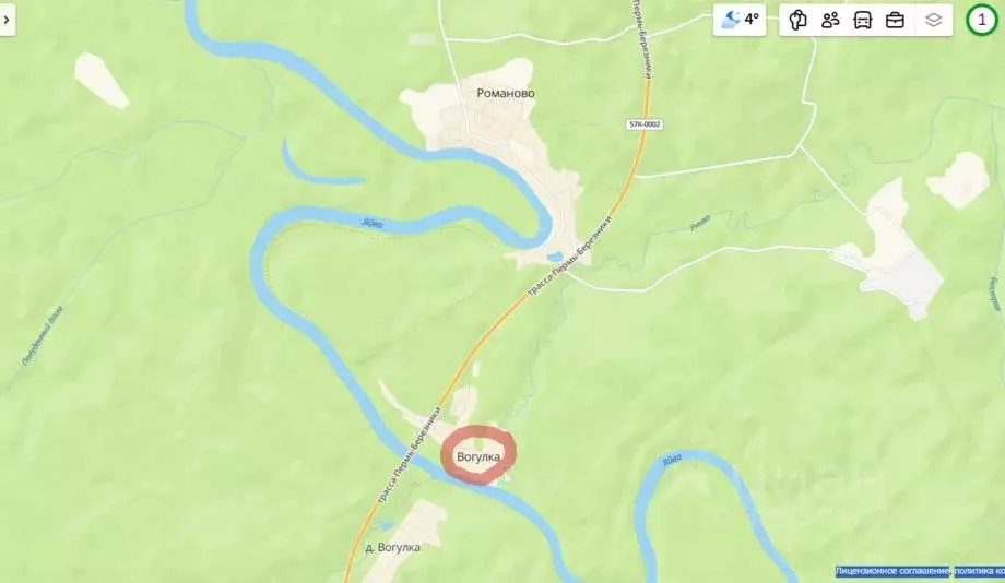 Участок в Пермский край, Березники муниципальный округ, пос. Вогулка ... - Фото 2