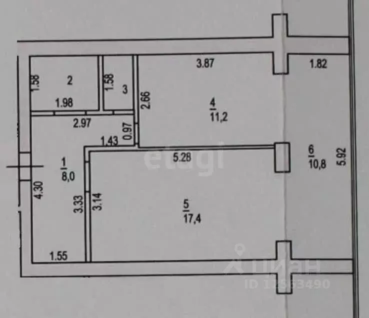1-к кв. Воронежская область, Воронеж ул. Фридриха Энгельса, 25Б (51.8 ... - Фото 2