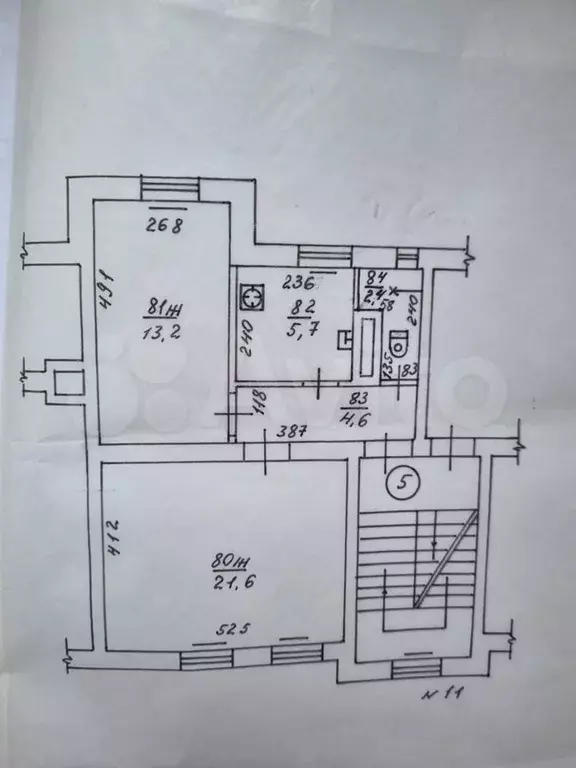 2-к. квартира, 47,5 м, 3/3 эт. - Фото 0