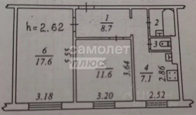 2-к кв. Ямало-Ненецкий АО, Ноябрьск просп. Мира, 84 (48.6 м) - Фото 2