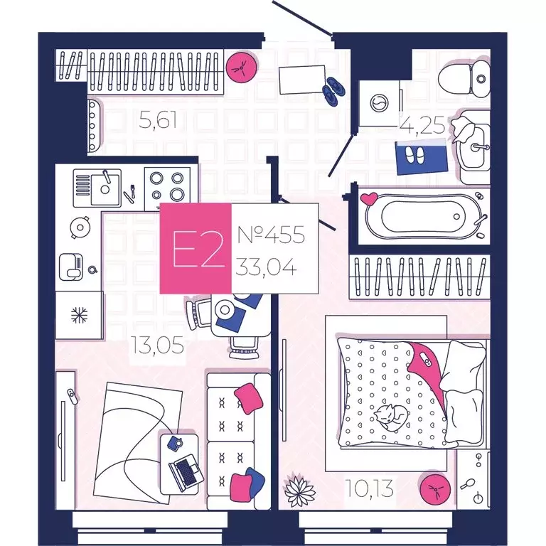 1-комнатная квартира: Тула, Новомосковское шоссе, 5 (33.04 м) - Фото 1