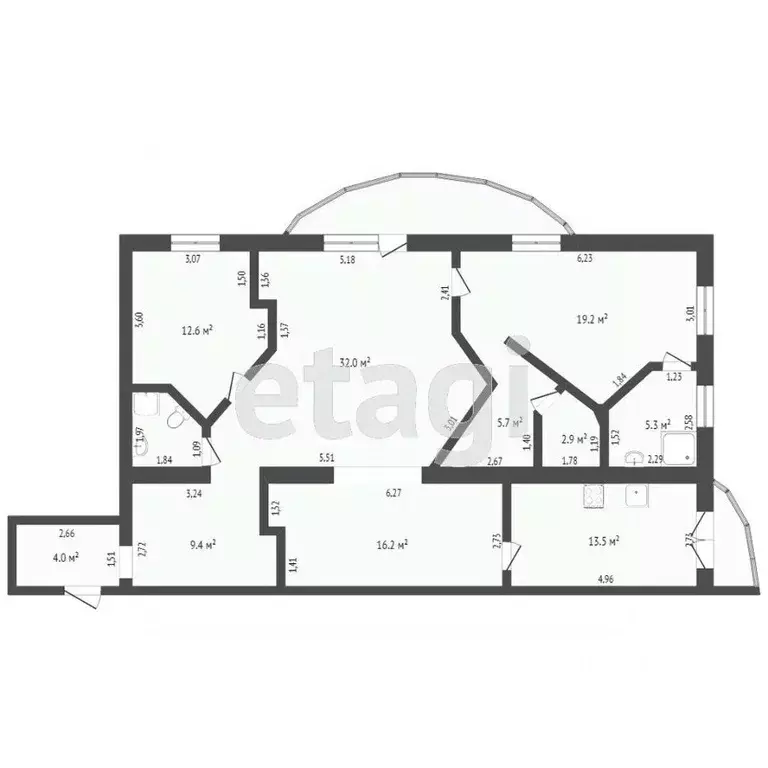 3-к кв. Тюменская область, Тюмень ул. Герцена, 64 (124.0 м) - Фото 2