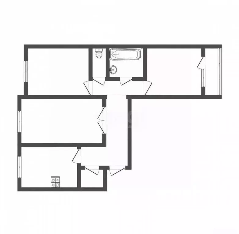 3-к кв. Тульская область, Тула Новомосковская ул., 25 (64.5 м) - Фото 2