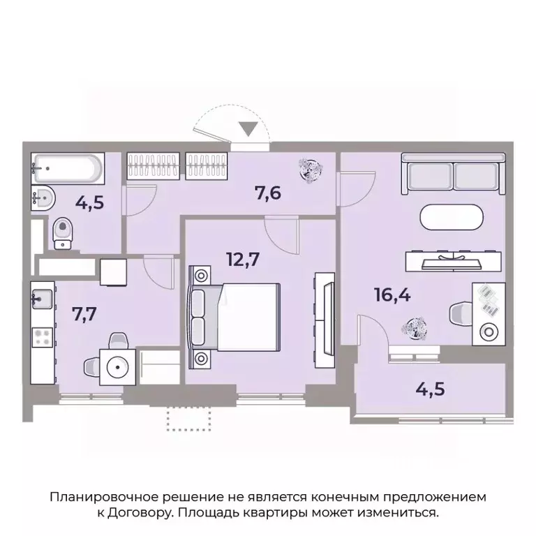 2-к кв. Москва Автозаводская ул., 23С120 (54.4 м) - Фото 0