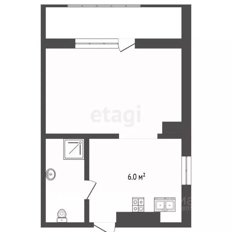 Студия Ростовская область, Ростов-на-Дону Северный мкр, бул. Комарова, ... - Фото 2