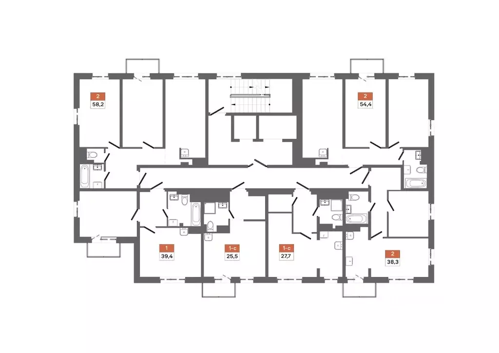 2-к кв. Ханты-Мансийский АО, Сургут 30А мкр,  (52.79 м) - Фото 1