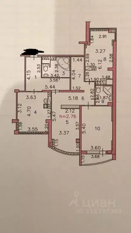 3-к кв. Ивановская область, Иваново Кузнечная ул., 38 (112.2 м) - Фото 2