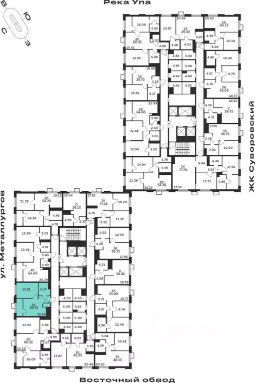 1-к кв. Тульская область, Тула Парк Патриот жилой комплекс (39.73 м) - Фото 2