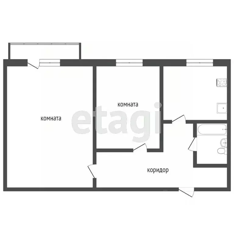 2-к кв. Ярославская область, Ярославль Северный жилрайон, 1-й мкр, ... - Фото 2