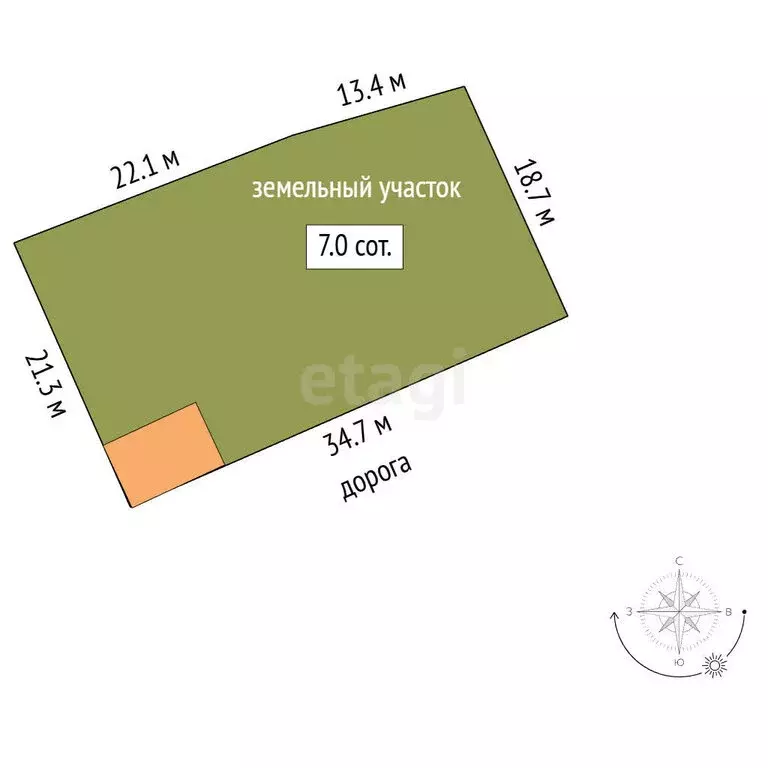 Участок в Самара, посёлок Мехзавод, Гидроузловская улица (7 м) - Фото 1
