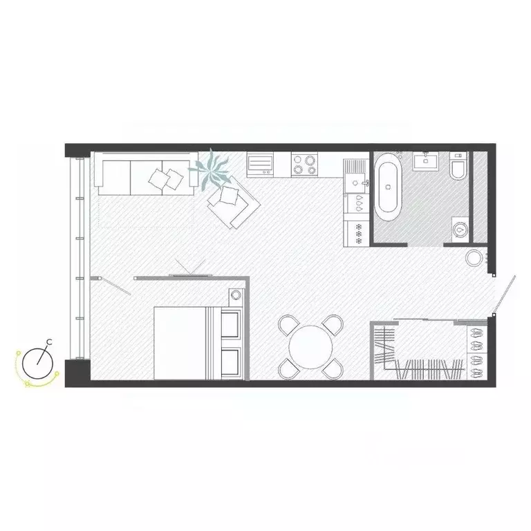 2-к кв. Приморский край, Владивосток ул. Нейбута (47.39 м) - Фото 1