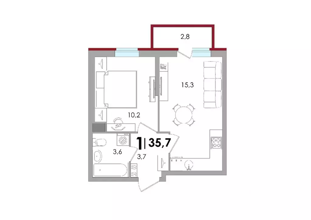 1-к кв. Тверская область, Калининский муниципальный округ, д. Батино ... - Фото 1